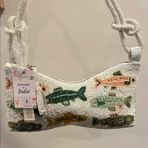 Beaded Fish Bag